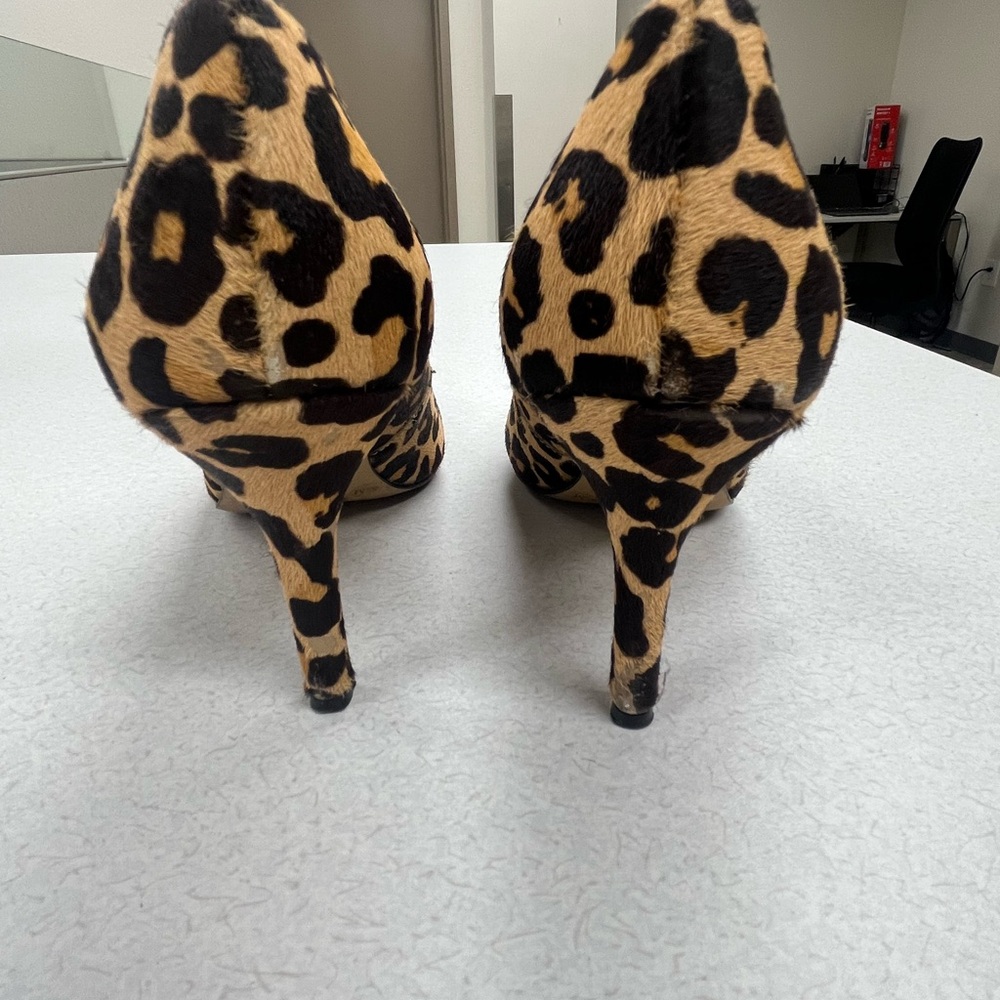 INC International Concepts Leopard Print Pointed Toe Pumps - Tan & Black - Picture 3 of 5